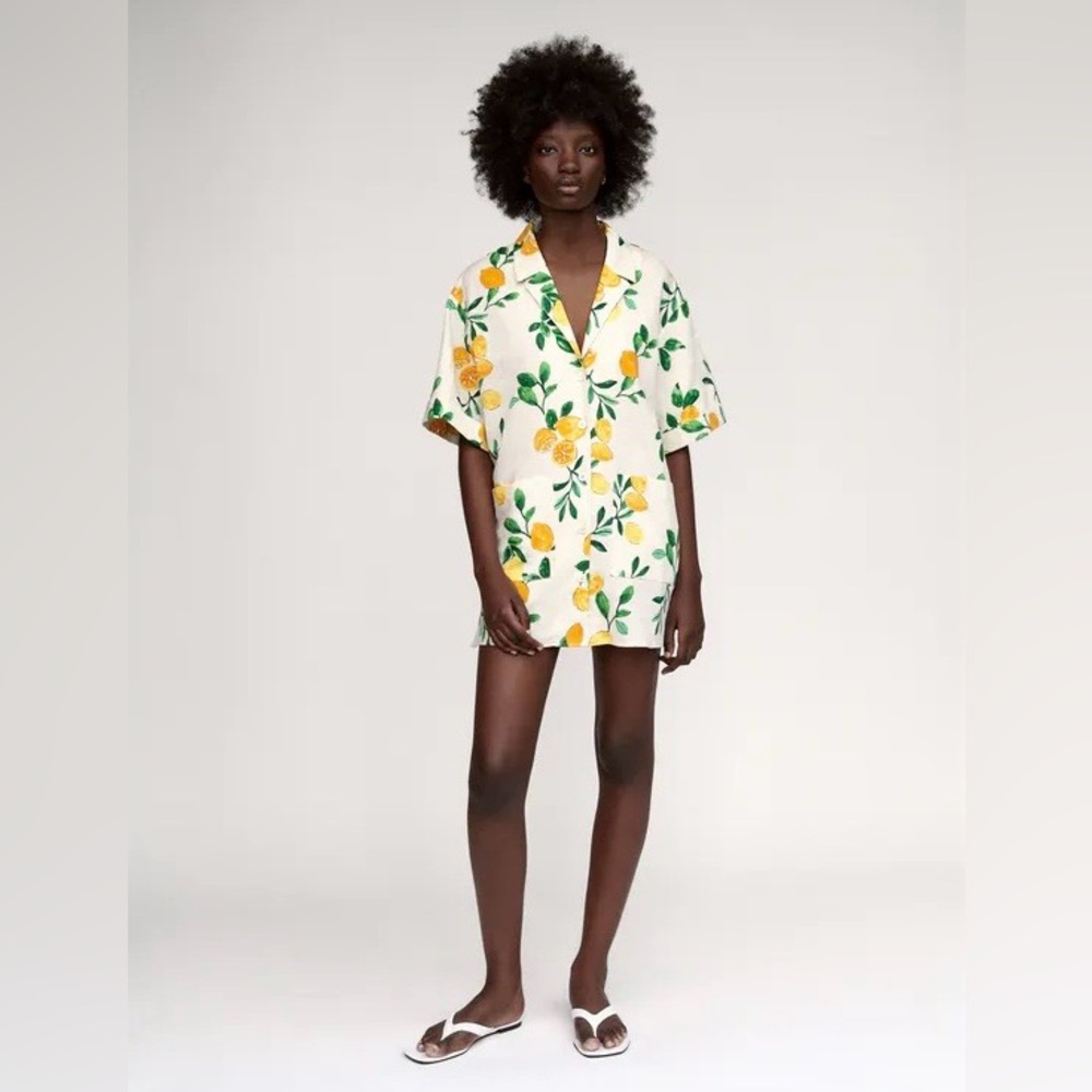 Zara “The Lara” Printed Shirt Dress